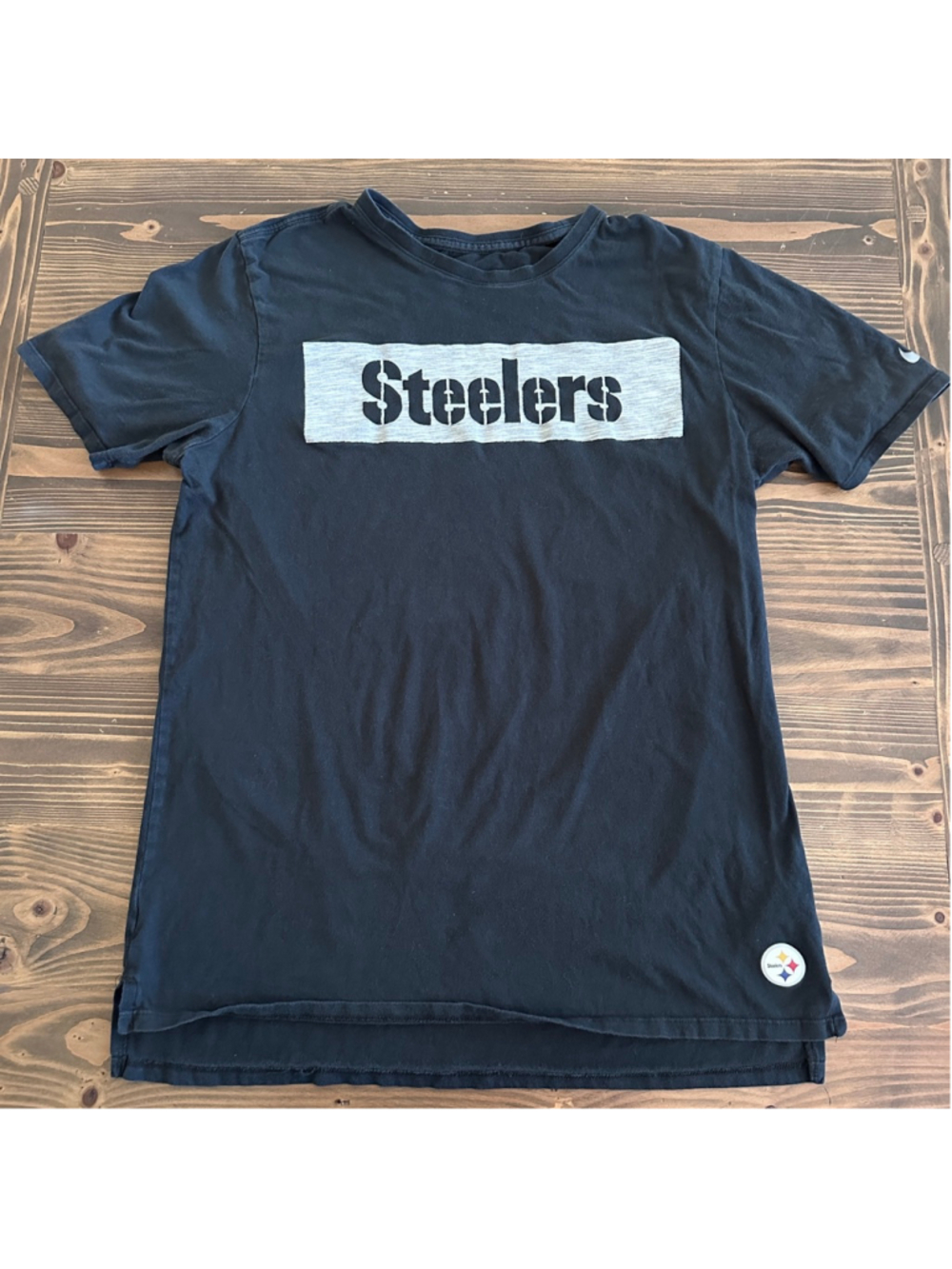 Nike Steelers Tee Men’s M Black NFL Graphic Cotton Short Sleeve Shirt